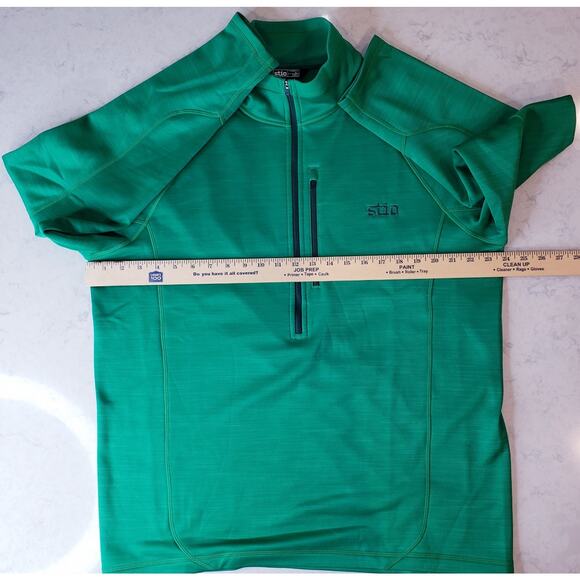 STIO Men's Size XL 1/2 Zip LS Pullover Micro Fleece Lined Green *Flaw* - Picture 11 of 14